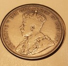 Canada 1934 50 Cents Half Dollar King George V Sterling Silver Coin F-vf