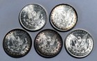 Lot Of 5 Bu 1878- 1904  1 Morgan Silver Dollars  Pre 1921  Mixed Dates   Mints