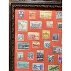 Vintage Us   International Postage Stamp Collection  ca  1930-1960  Framed