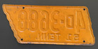 Vintage 1951 Tennessee License Plate - Hamilton County Original Paint