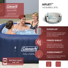 Coleman Atlantis Airjet Square Inflatable Hot Tub With Energysense Cover  Blue