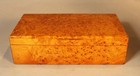 Vintage antique Russian Birdseye Maple 6 5  X 3 5  X 1 7 8  Cigarette Box C1930s