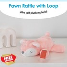 Carter s Fawn Plush Rattle Teether  Infant Baby Toy