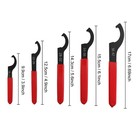 5x Coilover Spanner Wrench Set Adjustable C-shape Shock Spanner Hook Wrench Tool
