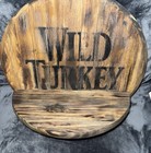 Reclaimed Wild Turkey Ky Bourbon Whiskey Lg Wood 21    Wall Shelf Heavy Home Decor