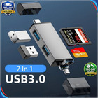 New 7-in-1 Usb 3 0 Type-c Otg Card Reader Sd Tf Micro Sd Usb Flash Drive Adapter