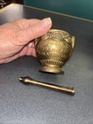 Vintage Heavy Solid Brass Mortar   Pestle Pharmacy Apothecary Secundum Artem Rx