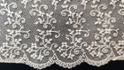 Vintage antique  White  English Embroidery Net  Cotton Lace  4   3 4 Yards