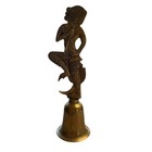 Hanuman Hand Bell Gold Brass Vintage Thai Monkey God Decor Buddhist Mythology
