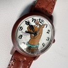 Vintage Armitron Scooby Doo Analog Watch 1998 Woven And Leather Band