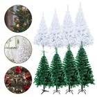 4 5 6 7ft White Green Christmas Tree Spruce Realistic Artificial Bushy Pine Xmas