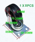 12 Pack 3  Swivel Caster Rubber Wheels Top Plate Bearing Heavy Duty  360 