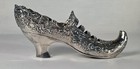 Antique Silver Hanau German Miniature Lady s Repousse Shoe