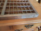 Hamilton Letterpress Cabinet Drawer Oak Front  Cast Hamilton Handle