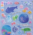 Gaia Pleasant Ocean Sea Masking Sticker Sheet Made In Japan Dolphin Fish