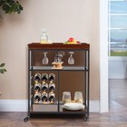 3 Tier Kitchen Trolley Cart Storage Shelf Utility Bar Serving Cart Wine Rack