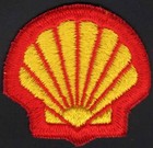 Vintage Uniform Patch Shell Gas Oil Die Cut Clamshell Shaped New Old Stock Nrmt 