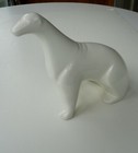3 Polar Bear Signed Jaru Pottery Ca White Wood Polar Arts Sculpture Dansk Bank