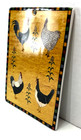 Warren Kimble Sakura  country Quartet  Chicken Rooster Trivet Kitschy Kitchen