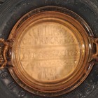 Rare Vintage Firestone Tire Ashtray Amber Glass 1934 Century Of Progress Chicago