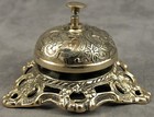 Antique Style Solid Brass Hotel Front Desk Bell Ornate Victorian Tap Counter