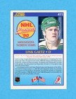 Link Gaetz Minn North Stars 1990-91 Score  411 Autographed Rookie Hockey Card