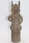 Japanese Haniwa Female Warrior Terracotta Clay Sculpture 12 5 Inch