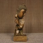 8   Old Tibet Buddhism Pure Bronze Shakyamuni Amitabha Buddha Demon Head Statue