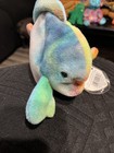 Authenticated Ty Beanie Baby - Coral The Ty-dyed Fish  4th Gen Hang Tag - Mwmts 