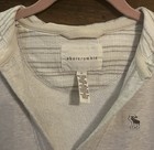 Vtg Y2k Abercrombie   Fitch Youth Girl L 3 4 Sleeve Sweatshirt Hoodie Taupe Gray