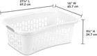 Sterilite Hiphold Laundry Basket  Plastic Rectangle Clothes Hamper  6 Pack
