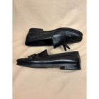 Vintage 90s Giorgio Brutini Black Woven Leather Tassel Kiltie Loafers Men s 9w