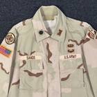 Us Army Desert Camo 3-color Bdu Jacket Combat Coat Medium Long Rank Patches