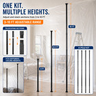 4-pack 10ft Telescoping Dust Barrier Poles With Carry Bag
