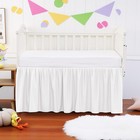 Crib Bed Skirt Dust Ruffle 100  Cotton - Natural  Soft  Breathable For Baby s