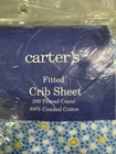 Vintage Carters Fitted Crib Sheet 100  Cotton - Starry Night Design