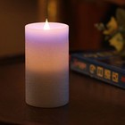 Simplux Battery Operated Lights With Timer  Real Wax Candle For 3x5 Inches Blue