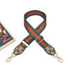 Red And Green Web Canvas Adjustable Crossbody Shoulder Strap Purse Replacement 
