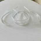 3pc Clear Plastic Headbands With Teeth Transparent Hair Hoops Diy Accessories