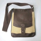 Colombiana La Nuestra Womens Bag Burlap Leather Unisex Crossbody Travel- Read