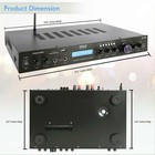 Pyle Home Theater Amplifier Audio Receiver 200w Digital Aux Fm Antenna Pda7bu