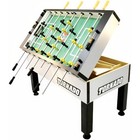 Tornado Tour Edition T-3000 Foosball Table Soccer Game - 3 Goalie - Silver- Coin