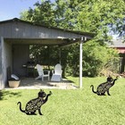 1x Cat Animal Silhouette Garden Stake Yard Art Lawn Outdoor Home decor ornaments