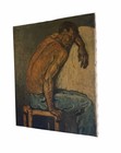Vintage Mid Century Paul C  zanne Scipion Giclee Print On Canvas 15 X 13