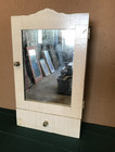 Vtg Shabby White Medicine Wall Cabinet Mirror   Draw 14x23 Chic Old 1431-26b