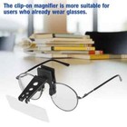 1 5x-3 5x Clip-on Magnifier With Plastic Case   Glasses Type Magnifying Glass