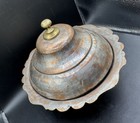 Antique Arabic Islamic  Middle East Copper Tin Bowl   Lid Hand Hammered 19th C