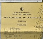 Vintage 1965 Cape Elizabeth Maine To Portsmouth Nh Nautical Chart Map - 42   x33   