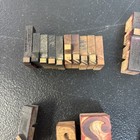 Large Lot Of 23 Vintage Wood Letterpress Type Printers Blocks Mixed Punctuation