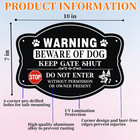 4 Pack Beware Of Dog Sign  10x7 Inch Reflective Aluminum  Security Warning For F